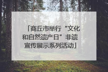 商丘市举行“文化和自然遗产日”非遗宣传展示系列活动