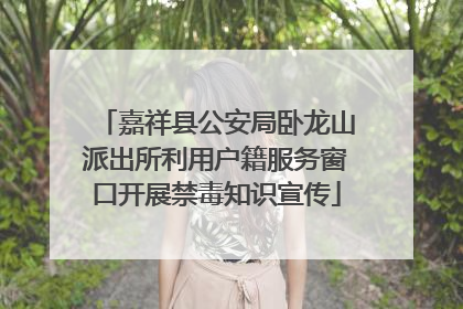 嘉祥县公安局卧龙山派出所利用户籍服务窗口开展禁毒知识宣传