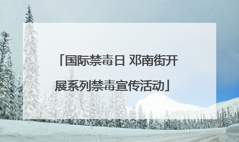 国际禁毒日 邓南街开展系列禁毒宣传活动