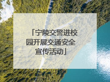 宁陵交警进校园开展交通安全宣传活动