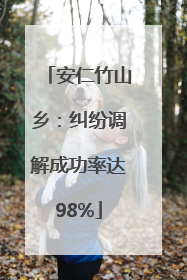 安仁竹山乡：纠纷调解成功率达98%