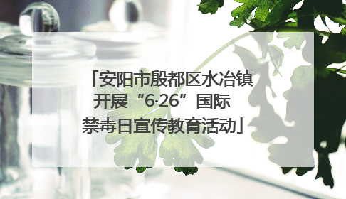 安阳市殷都区水冶镇开展“6·26”国际禁毒日宣传教育活动