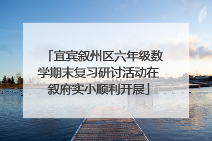 宜宾叙州区六年级数学期末复习研讨活动在叙府实小顺利开展