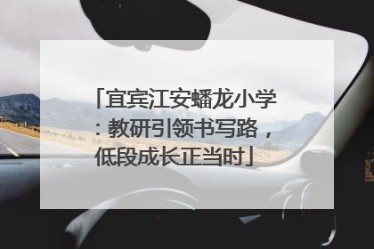 宜宾江安蟠龙小学：教研引领书写路，低段成长正当时