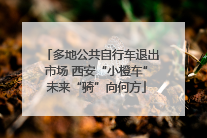 多地公共自行车退出市场 西安“小橙车”未来“骑”向何方