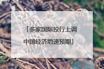 多家国际投行上调中国经济增速预期