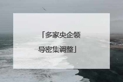 多家央企领导密集调整