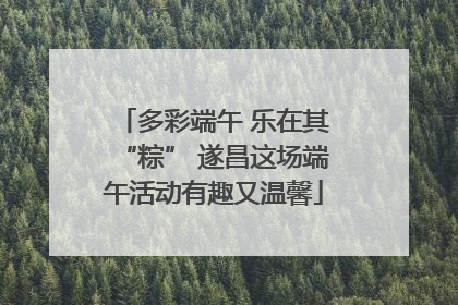 多彩端午 乐在其“粽” 遂昌这场端午活动有趣又温馨