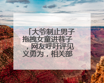 大爷制止男子拖拽女童进巷子，网友呼吁评见义勇为，相关部门：正走程序