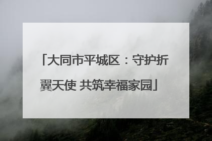 大同市平城区：守护折翼天使 共筑幸福家园