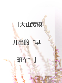 大山劳模开出的“早班车”
