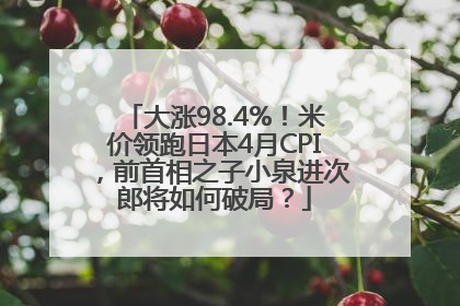 大涨98.4%！米价领跑日本4月CPI，前首相之子小泉进次郎将如何破局？
