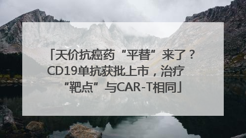 天价抗癌药“平替”来了？CD19单抗获批上市，治疗“靶点”与CAR-T相同