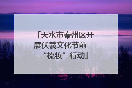 天水市秦州区开展伏羲文化节前 “梳妆”行动