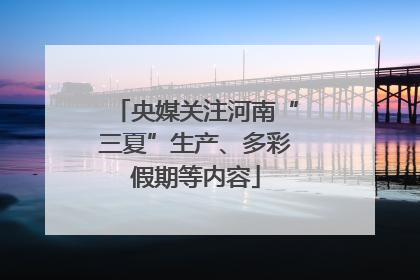 央媒关注河南“三夏”生产、多彩假期等内容