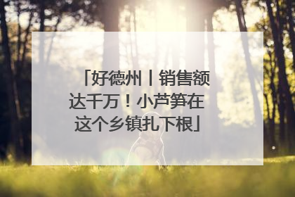 好德州丨销售额达千万！小芦笋在这个乡镇扎下根