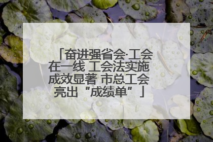 奋进强省会·工会在一线 工会法实施成效显著 市总工会亮出“成绩单”