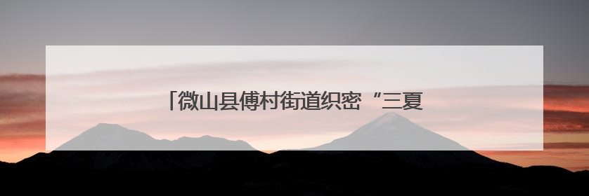 微山县傅村街道织密“三夏”安全网 护航丰产丰收季