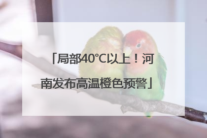 局部40℃以上！河南发布高温橙色预警
