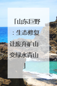 山东巨野：生态修复让废弃矿山变绿水青山
