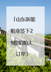 山东新能船业签下29艘船舶大订单