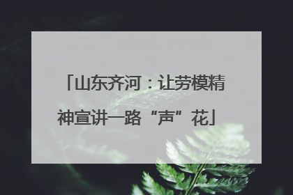 山东齐河：让劳模精神宣讲一路“声”花