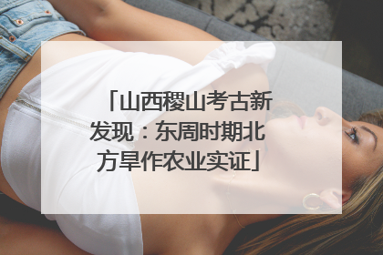 山西稷山考古新发现：东周时期北方旱作农业实证