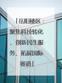 岳阳楼区：聚焦科技转化、创新民生服务、拓展国际赛道