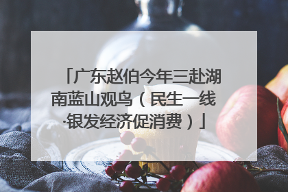 广东赵伯今年三赴湖南蓝山观鸟（民生一线·银发经济促消费）