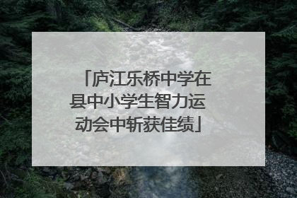 庐江乐桥中学在县中小学生智力运动会中斩获佳绩