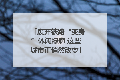 废弃铁路“变身”休闲绿廊 这些城市正悄然改变
