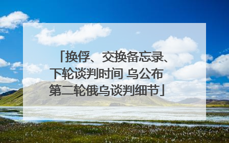 换俘、交换备忘录、下轮谈判时间 乌公布第二轮俄乌谈判细节