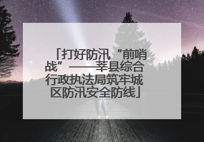 打好防汛“前哨战”——莘县综合行政执法局筑牢城区防汛安全防线