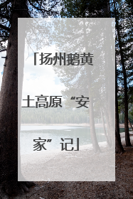 扬州鹅黄土高原“安家”记