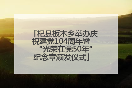 杞县板木乡举办庆祝建党104周年暨“光荣在党50年”纪念章颁发仪式