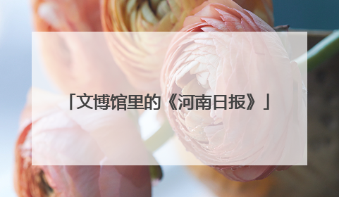 文博馆里的《河南日报》
