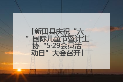 新田县庆祝“六一”国际儿童节暨计生协“5·29会员活动日”大会召开
