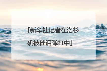 新华社记者在洛杉矶被催泪弹打中