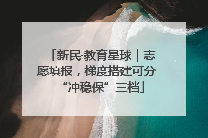 新民·教育星球｜志愿填报，梯度搭建可分“冲稳保”三档