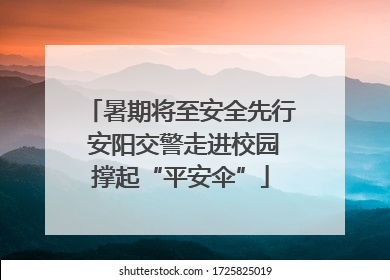 暑期将至安全先行 安阳交警走进校园撑起“平安伞”