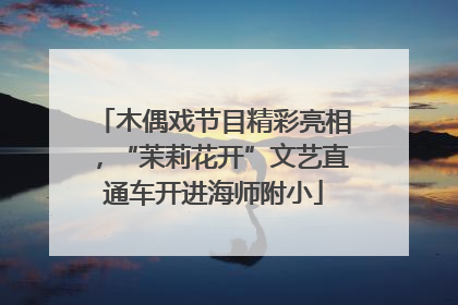 木偶戏节目精彩亮相，“茉莉花开”文艺直通车开进海师附小