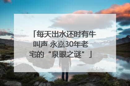 每天出水还时有牛叫声 永嘉30年老宅的“泉眼之谜”