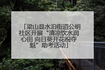 梁山县水泊街道公明社区开展“清凉饮水润心田 向日葵开花祝夺魁”助考活动