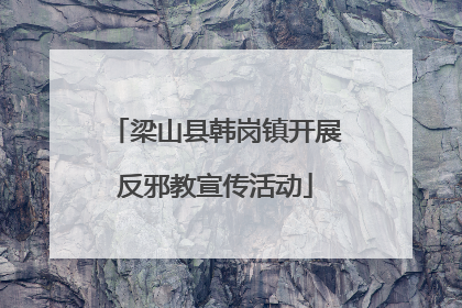 梁山县韩岗镇开展反邪教宣传活动