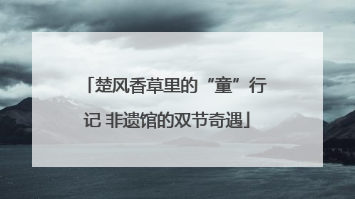 楚风香草里的“童”行记 非遗馆的双节奇遇