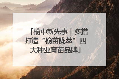 榆中新先事｜多措打造“榆苗陇萃”四大种业育苗品牌
