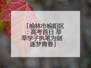 榆林市榆阳区：高考首日 莘莘学子执笔为剑 逐梦青春