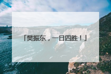樊振东，一日四胜！