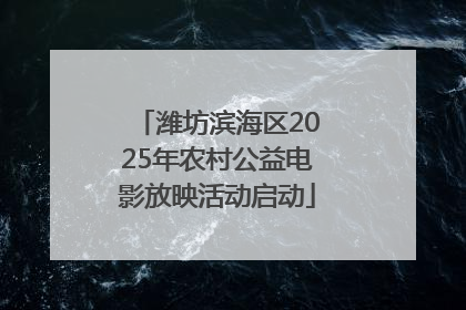 潍坊滨海区2025年农村公益电影放映活动启动