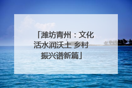 潍坊青州：文化活水润沃土 乡村振兴谱新篇